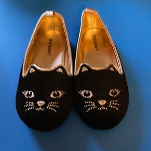Black Cat slip on dress shoes